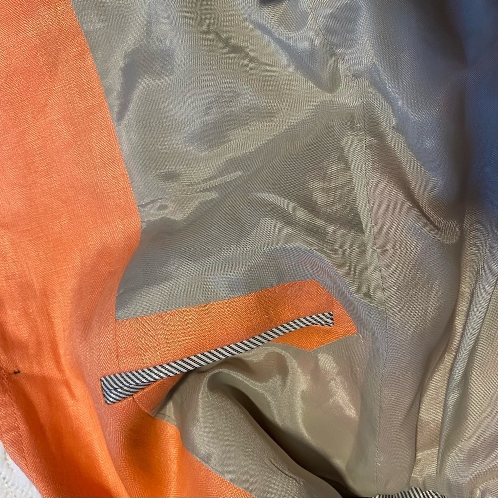 J.Crew Light Orange Linen Blazer Women’s 4 Classic Tailored Jacket - Picture 10 of 12